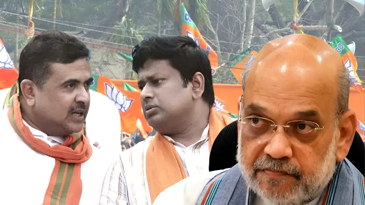 ঝড়–জল পেরিয়ে এলেন অমিত শাহ, অথচ কোথায় শুভেন্দু–সুকান্ত? গুঞ্জনে তোলপাড় বঙ্গ রাজনীতি’